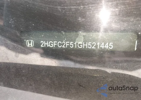 2016 Honda Civic Lx from USA, damaged, VIN 2HGFC2F51GH521445
